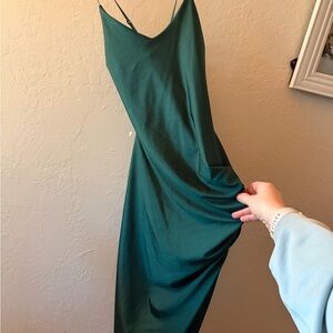 Elegant Green Slip Dress